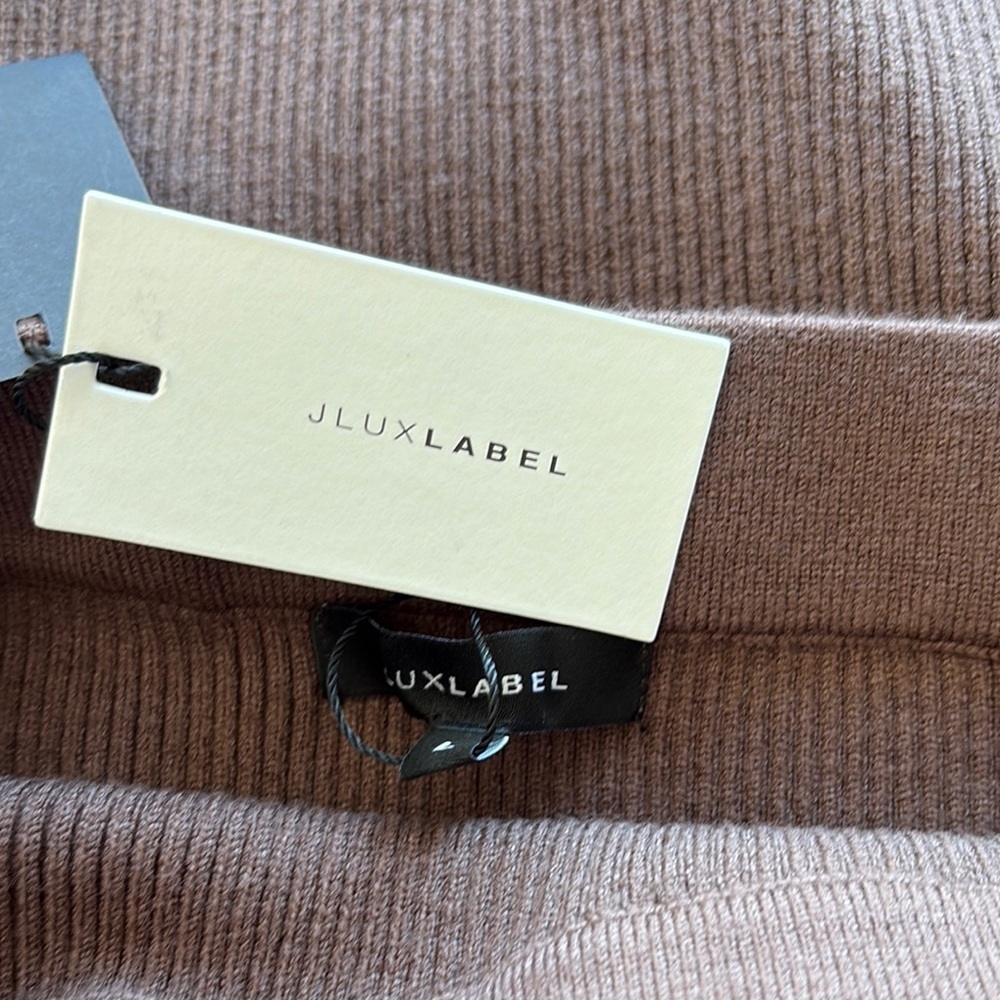 JLUXLABEL Brown Ribbed Knit Skirt - Picture 3 of 6